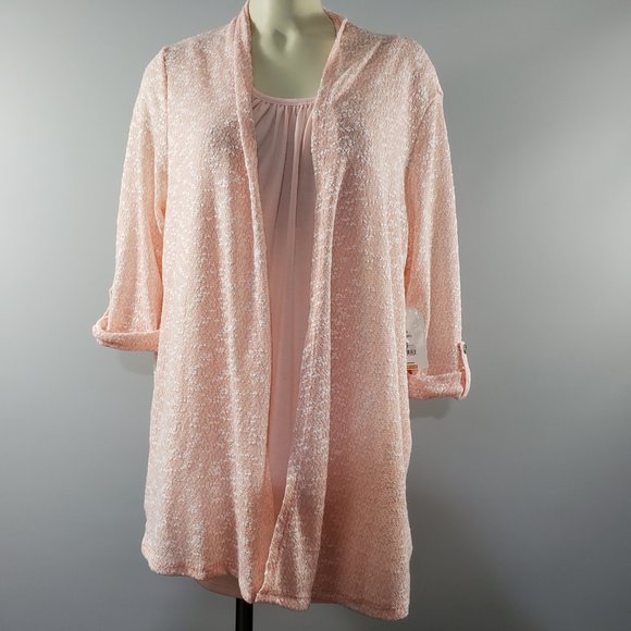 NWT Faded Glory Top with attached jacket Plus 1X - Picture 1 of 9